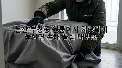 논산 부창동 원룸이사🚚 차량대여? 놓치면 손해! 꿀팁 대방출🍯